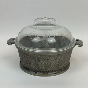 VTG Guardian Service 8" Aluminum Roaster/Casserole Pot 1.5 Qt W / Org Glass Lid